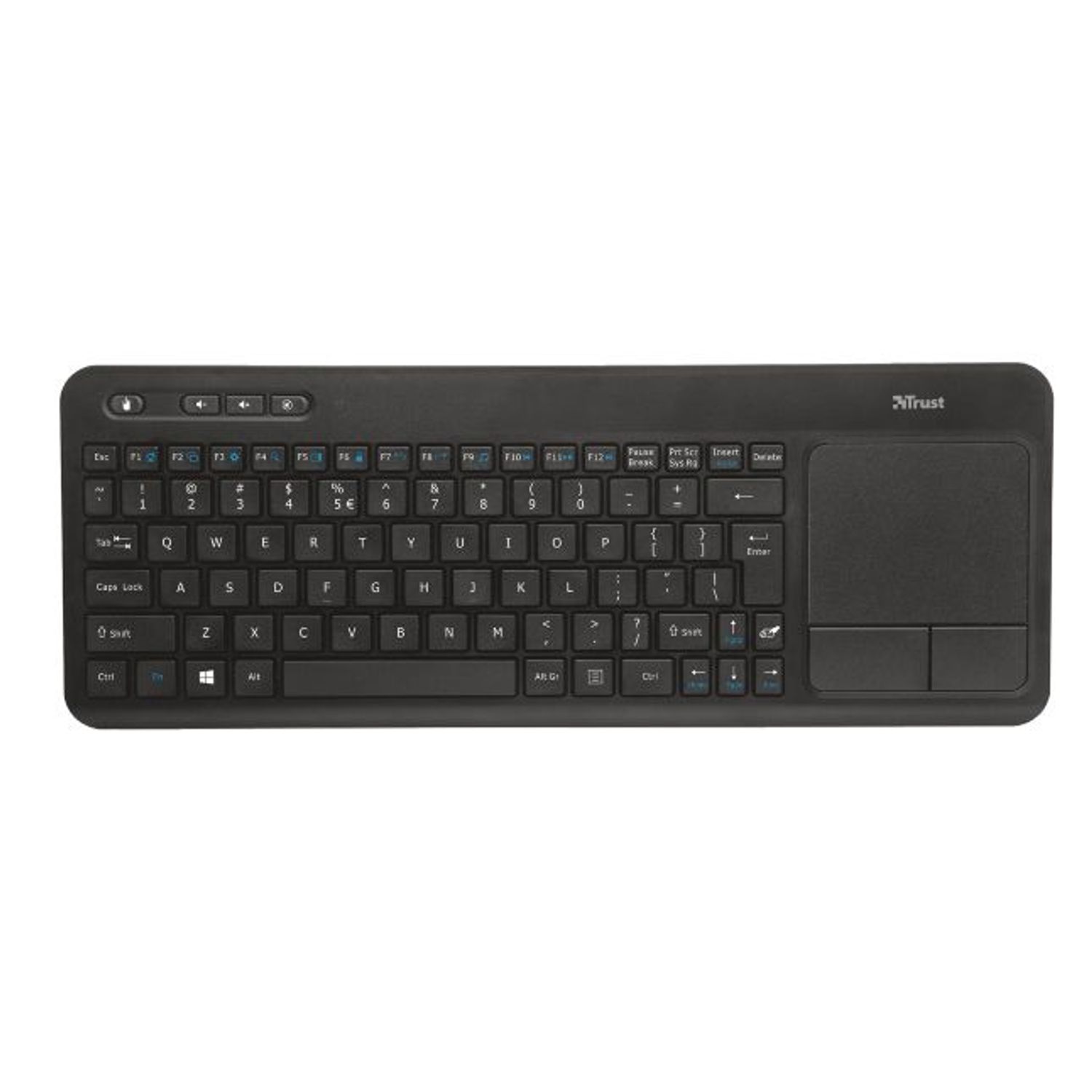 Tastatura Trust Veza, Wireless Multimedia, Negru fotografia produsului