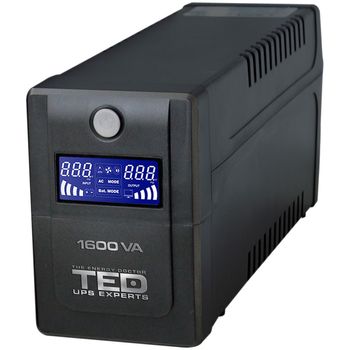 Ups ted dz088393 1600va lcd line interactive cu stabilizator 4 iesiri schuko