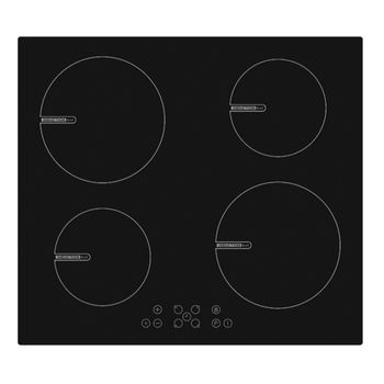 Plita incorporabila heinner hbhi-v594btc, inductie, 4 zone de gatit, touch control, oprire automata, protectie copii, 60 cm, sticla neagra