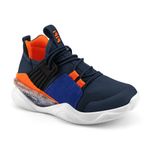 Pantofi Sport Baieti Bibi Line Flow Naval/Orange, 35 fotografia produsului View 2 S