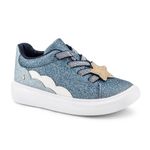 Pantofi Fete Bibi Glam Blue cu Sireturi Elastice, 35 fotografia produsului View 2 S
