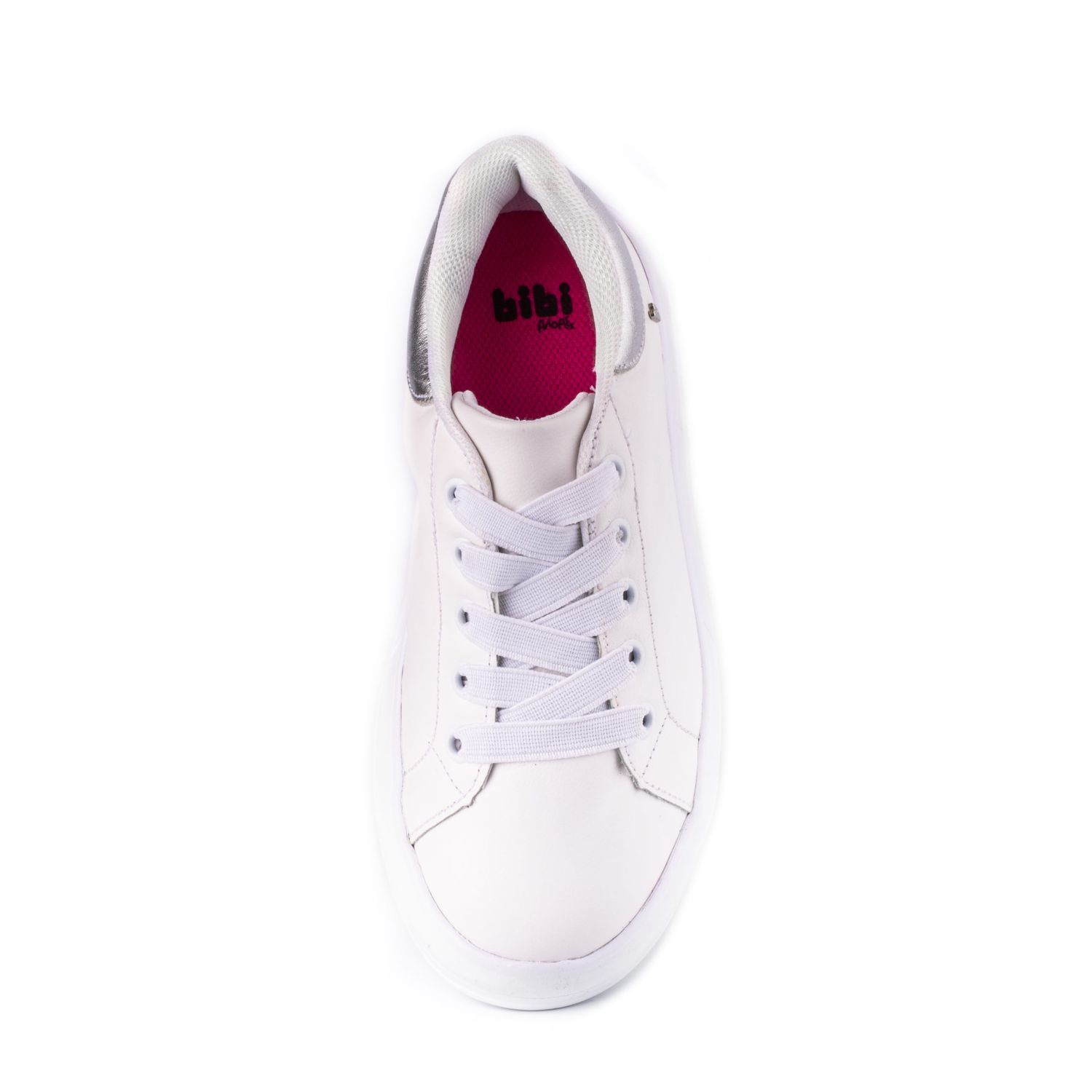 Pantofi Fete Bibi Glam Albi/Silver, 37 fotografia produsului View 3 L