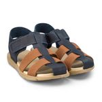 Sandale Baieti BIBI Basic Mini Naval/Camel, 34 fotografia produsului