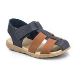 Sandale Baieti BIBI Basic Mini Naval/Camel, 34 fotografia produsului View 2 S