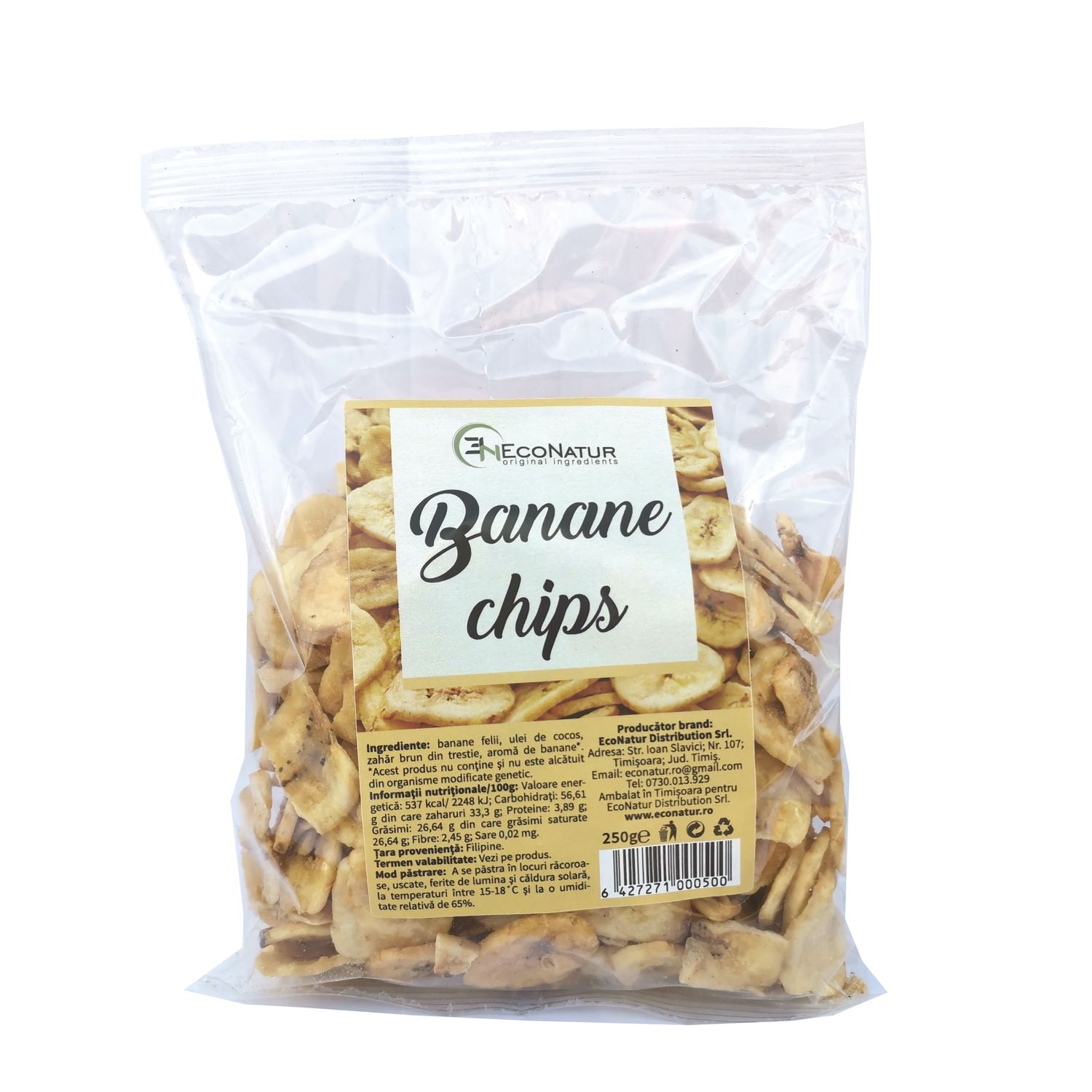 Banane felii 250 g, Econatur fotografia produsului