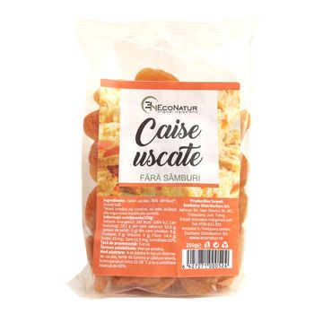 Caise uscate, fara samburi 250 g, Econatur ECONATUR Alimentare & Superfoods