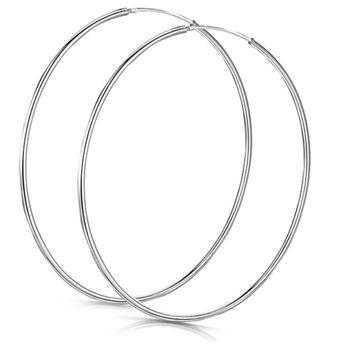 Cercei creole oversized 85 mm din argint