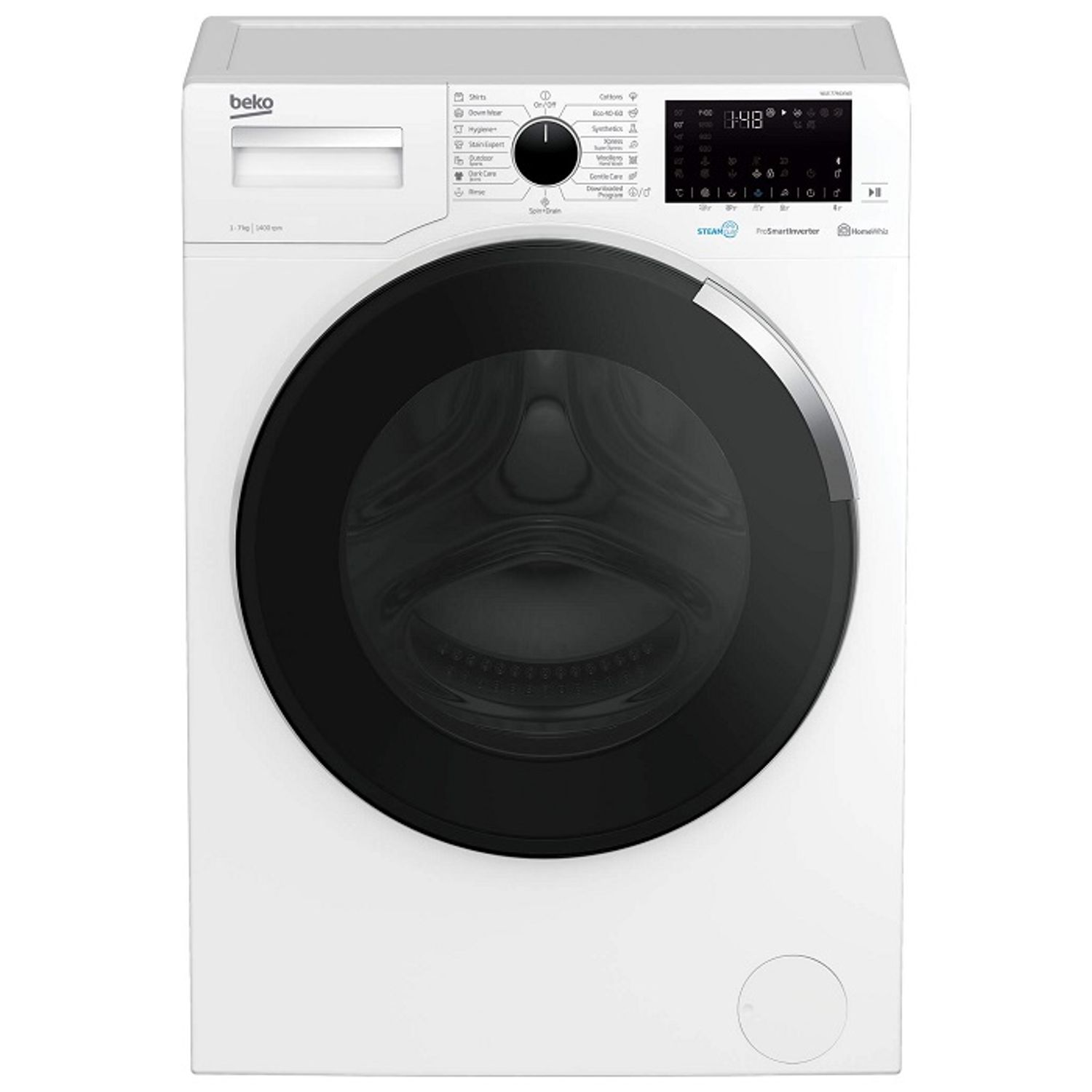 Masina de spalat rufe Beko WUE7746XW0, 7 kg, 1400 RPM, Clasa D, Alb fotografia produsului