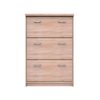 Pantofar stejar sonoma cu 3 sertare, 80x27x121cm