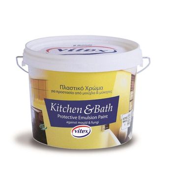 Vopsea lavabila pentru protectia impotriva mucegaiului vitex kitchen&bath, alb, 3 l