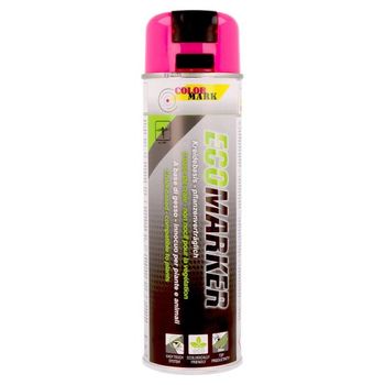 Vopsea spray pentru marcaje temporare colormark ecomarker, 500 fluorescent