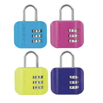 Lacat bagaje din zinc protejat master lock 4670eurd, corp 44mm, clasa securitate 3/10 cifru