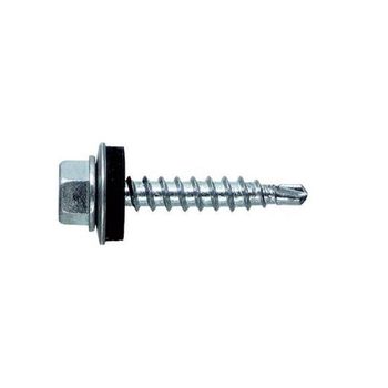 Surub autoforant starkfix, cu cap hexagonal si saiba epdm, pentru metal, 4,8x25, zincat, 250 buc