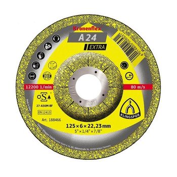 Disc de slefuire klingspor a 24 extra, curbat, universal, pentru metal, 125mmx6 mm