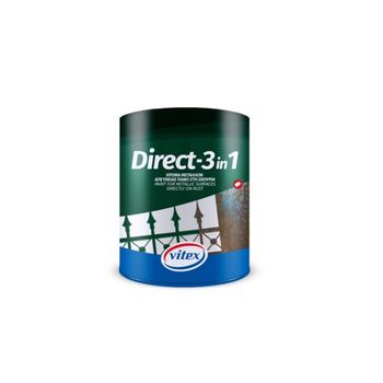 Vopsea email anticoroziva lucioasa vitex direct 3 in 1, 58 albastru, 750 ml