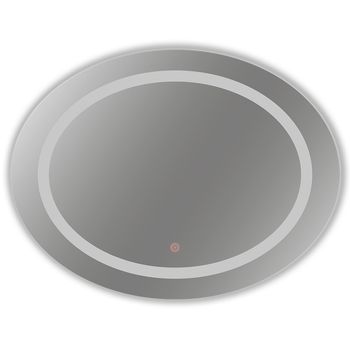 Oglinda Baie, Moderna Ovala, 80 x 60 cm, Iluminta Led Touch Senzor, cadran luminat oval elefant.ro imagine 2022
