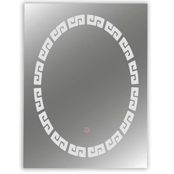 Oglinda Baie, Moderna Dreptunghiulara, 80 x 60 cm, Iluminta Led Touch Senzor, cadran luminat oval elefant.ro imagine 2022