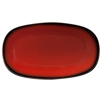 Gural marmaris-black/red platou oval 24x14cm