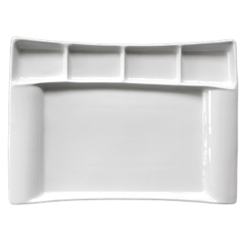 Gural milano platou 5 compartimente din portelan 32x23cm