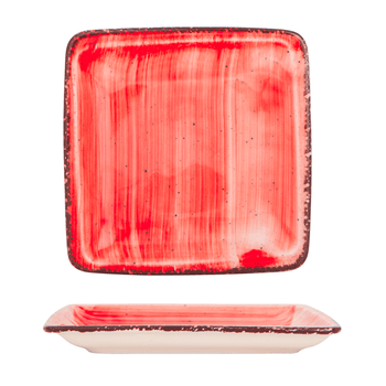 Gural red farfurie patrata 17x17cm