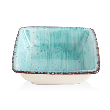 GURAL TURQUOISE Bol Patrat 17x17cm 360ml