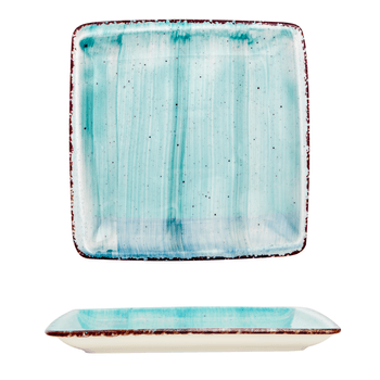 Gural turquoise farfurie patrata 25x25cm