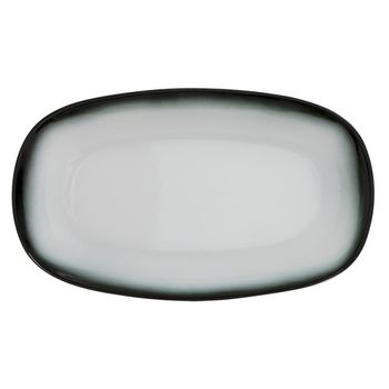 Gural marmaris-white/black platou oval 24x14cm