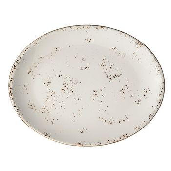 Farfurie ovala din portelan bonna grain 31cm