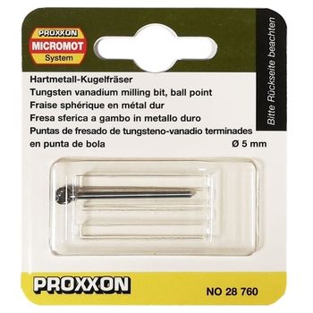 Freza din tungsten-vanadium de forma sferica globulara micromot proxxon prxn28760, o5 mm