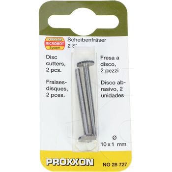 Set freze din otel-wolfram-vanadiu in forma de disc micromot proxxon prxn28727, o10 mm, 2 bucati