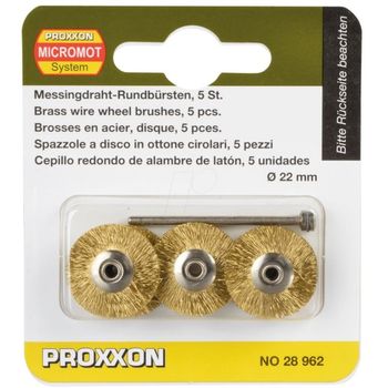 Set perii din bronz, slefuire metal proxxon prxn28962, o22 mm, 6 piese