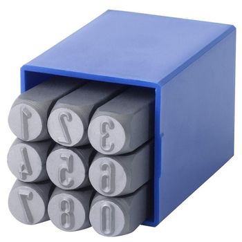 Set poansoane de marcat cifre gravurem grvrm01002000, 2 mm, 9 piese