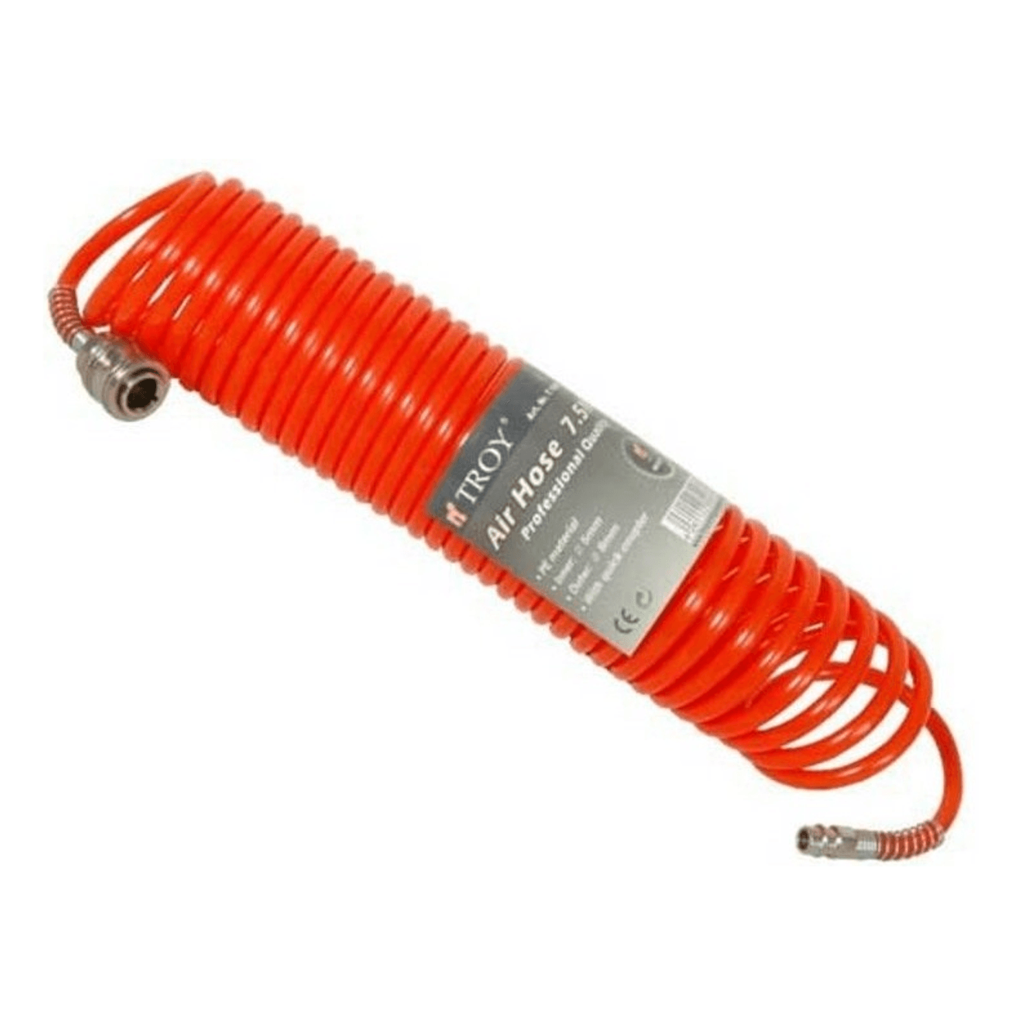 Furtun aer comprimat spiralat Troy T18607, 7.5 m, 5 mm fotografia produsului