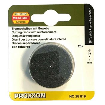 Set discuri din oxid de aluminiu, taiere lemn, inox, plastic proxxon prxn28819, o38 mm, 20 bucati