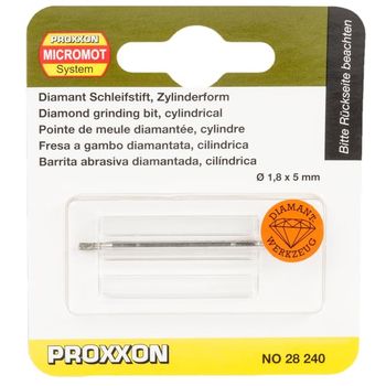 Biax diamantat de forma cilindrica proxxon prxn28240, o1.8 mm