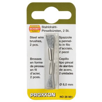 Set perii din otel, slefuire metal proxxon prxn28951, o8 mm, 2 bucati