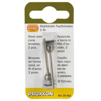 Set perii din otel, slefuire metal proxxon prxn28953, o13 mm, 2 bucati