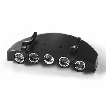 Lanterna cu sistem de prindere pe sapca pentru vanatoare si pescuit dema dema30219, 5 led-uri