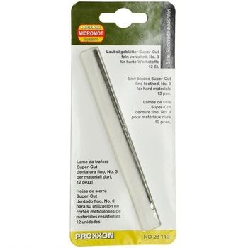 Set panze de rezerva fara pin pentru fierastrau de traforaj micromot proxxon prxn28113, 130 mm, 41 dpi, 12 bucati