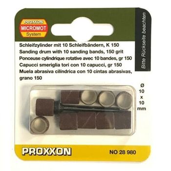 Set cilindri de slefuire proxxon prxn28980, o10 mm, granulatie k150, 11 piese