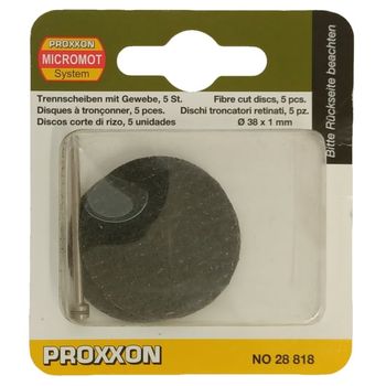 Set discuri din oxid de aluminiu, taiere lemn, inox, plastic proxxon prxn28818, o38 mm, 6 piese