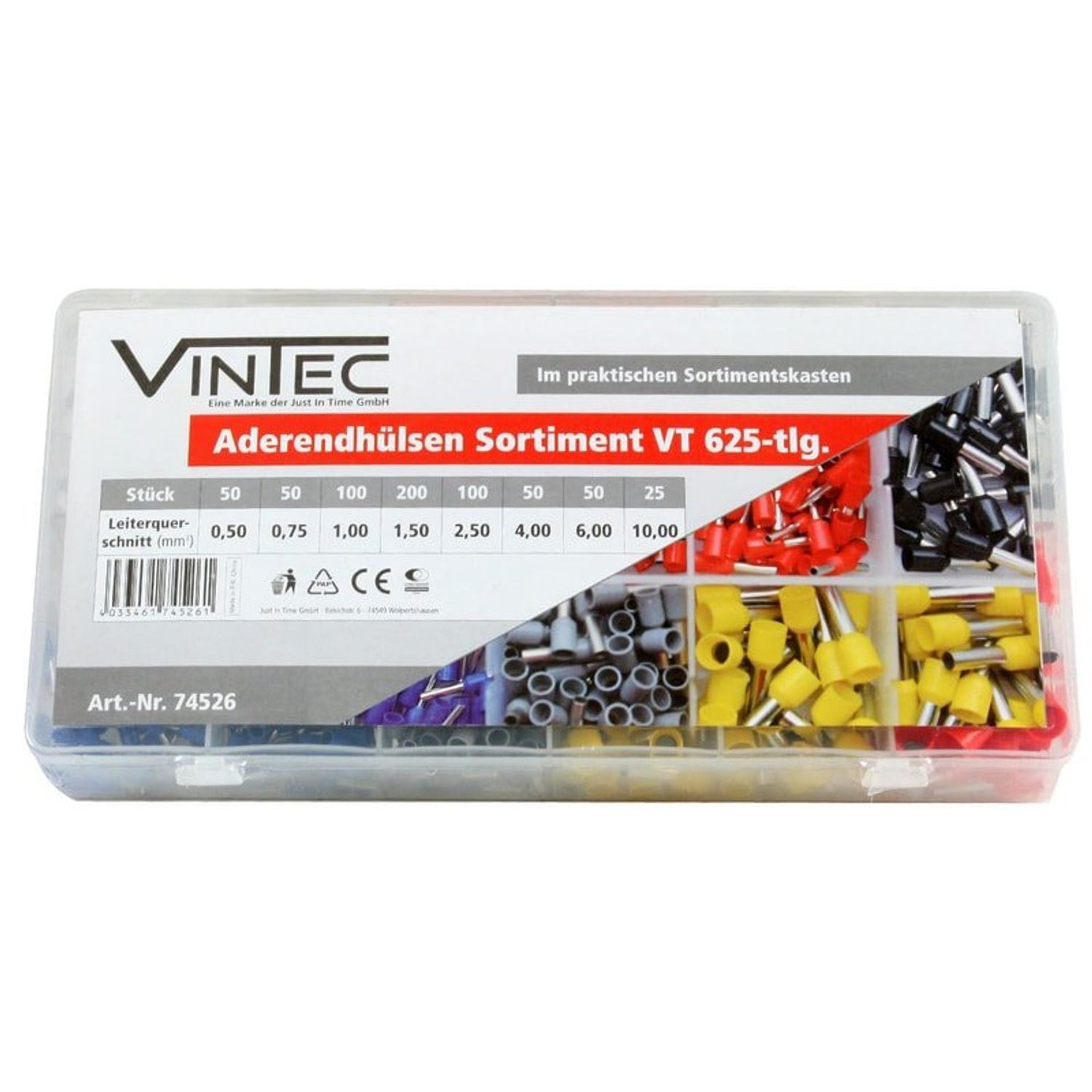 Set papuci cabluri Vintec VNTC74526, 625 piese fotografia produsului