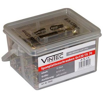Set suruburi vintec vntc75018, o6x120 mm, 70 piese