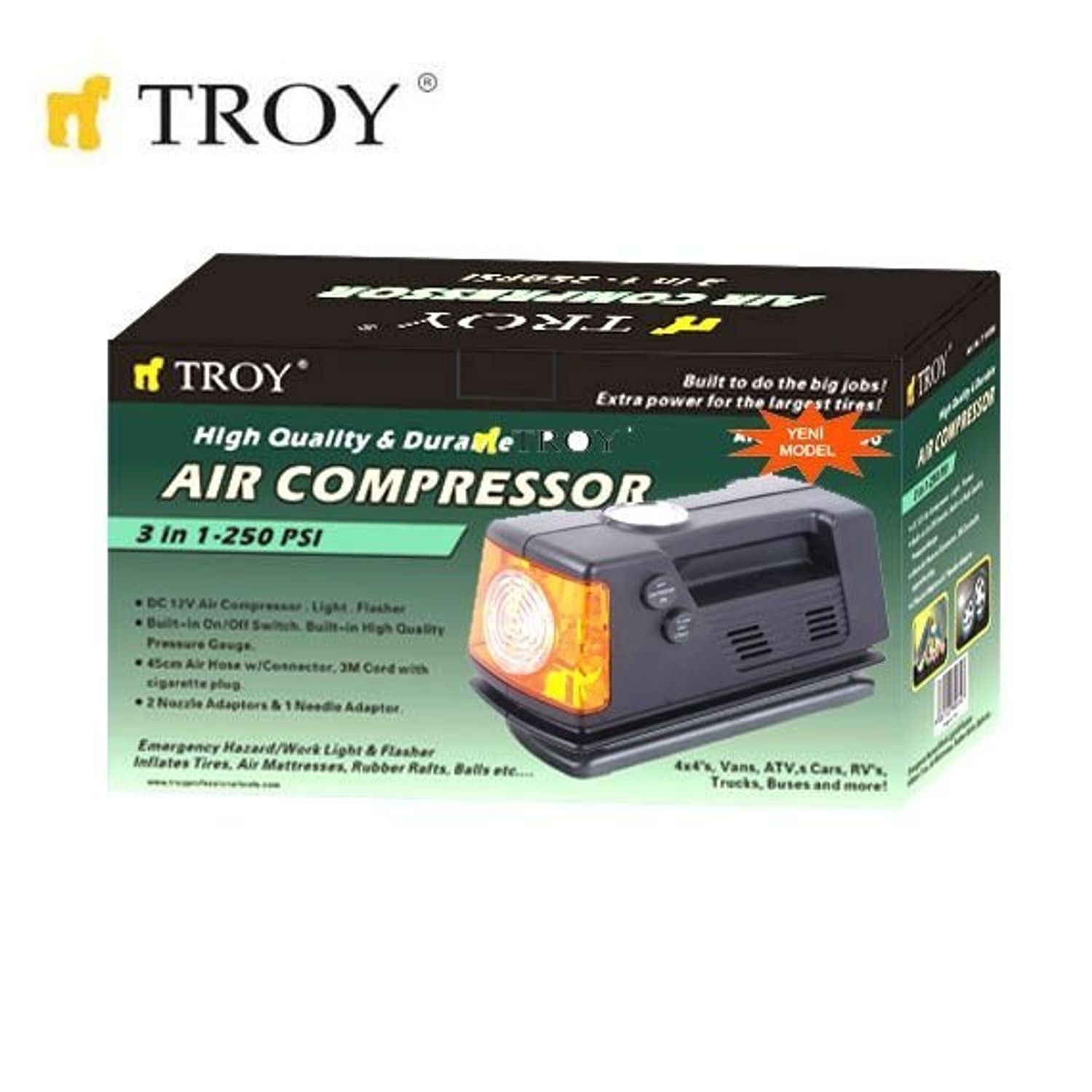 Compresor auto Troy T18250, 12 V, 250 Psi fotografia produsului View 2 L