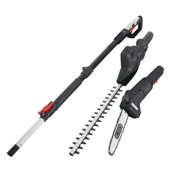 Set fierastrau telescopic 2 in 1 pentru taiat gard viu, crengi tpx710 scheppach sch5910507901, 500 w, 2500 mm, 3800 rpm