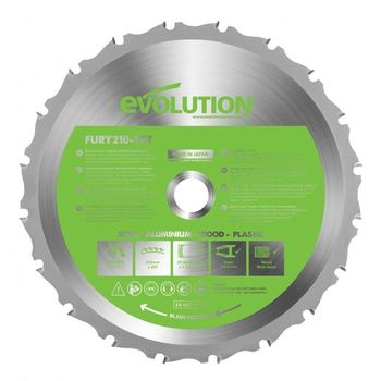 Disc pentru fierastrau circular, taiere multifunctionala Evolution EVOFURYBLADE210MULTI-9967, O210 x 25.4 mm, 20 dinti elefant.ro
