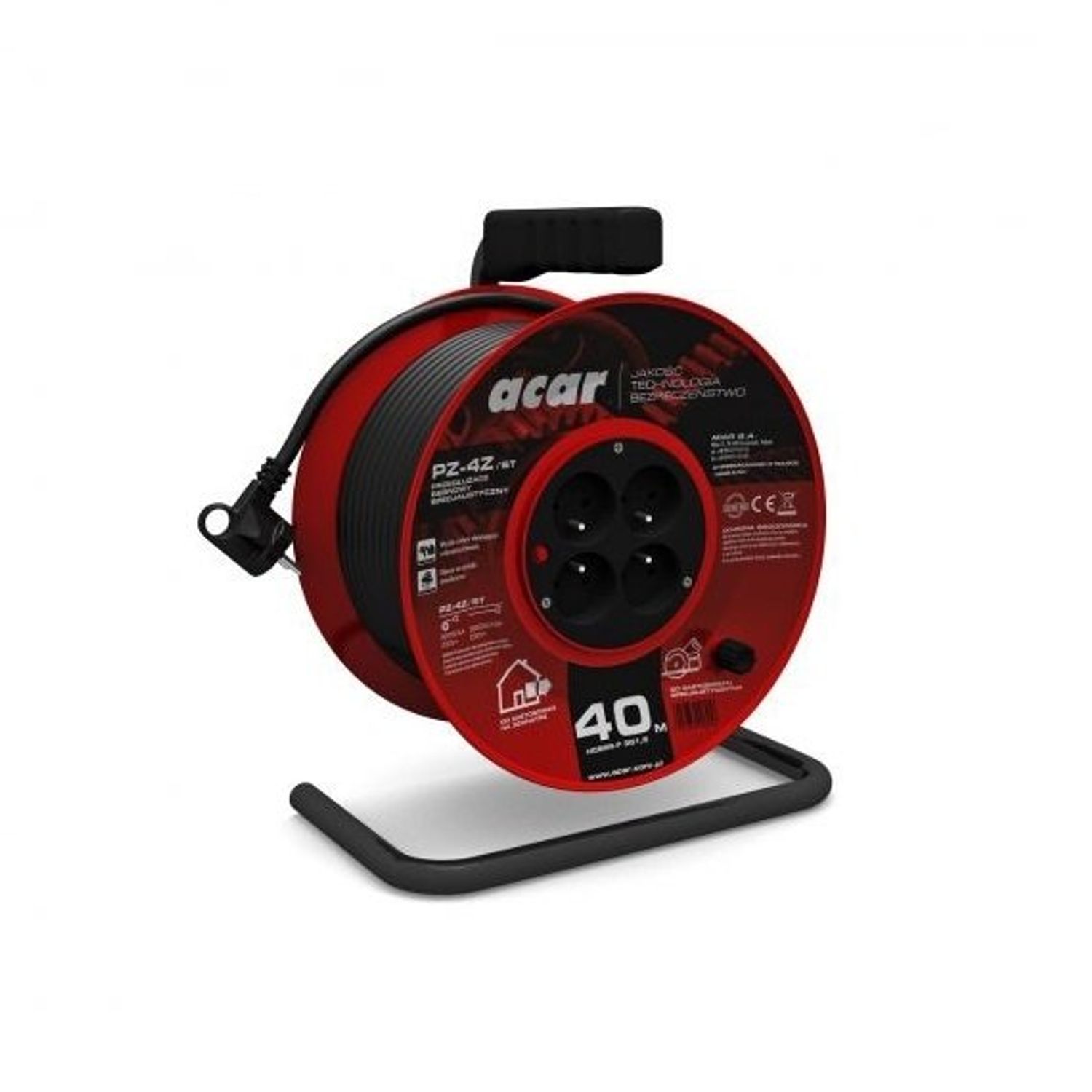 Prelungitor electric pe tambur Acar A82454, 40 m fotografia produsului