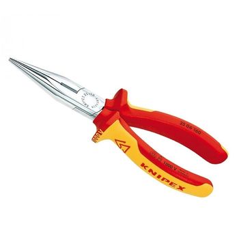 Cleste profesional izolat cu varf lung drept knipex kni2506160, 160 mm