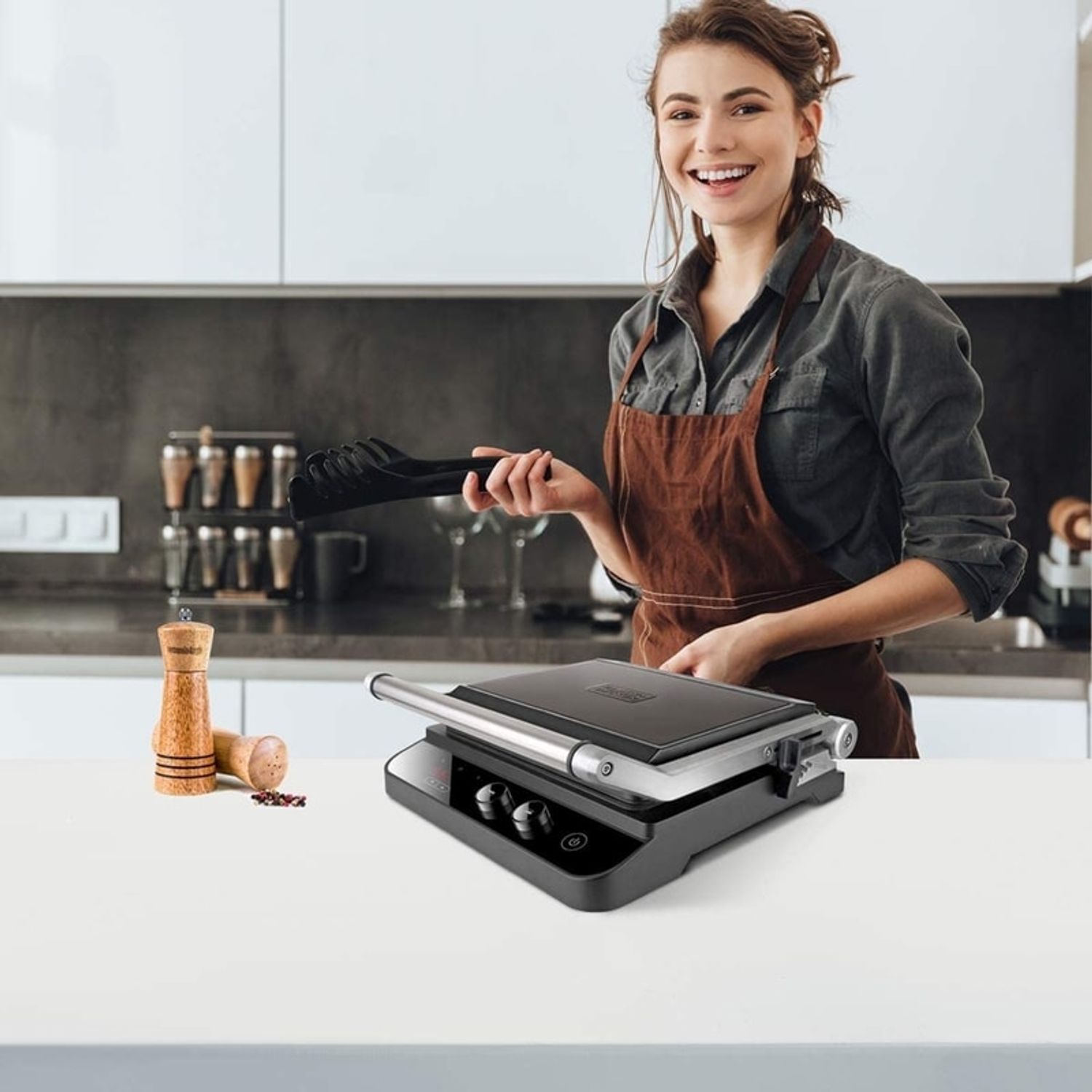 Gratar electric BXGR2000E BlackDecker B+DES9680030B, 2000 W fotografia produsului View 11 L