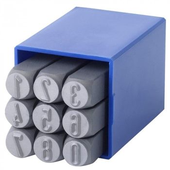 Set poansoane de marcat cifre gravurem grvrm01008000, 8 mm, 9 piese